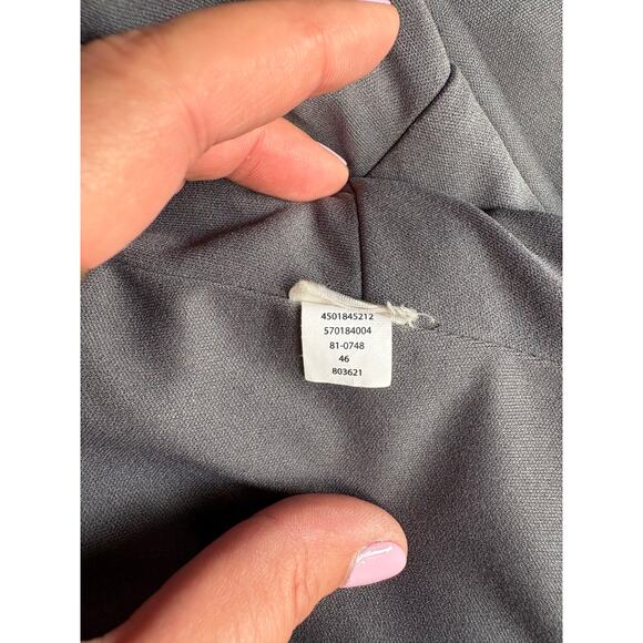 WHBM Grey Mock Neck Knit Career Work Sheath Knee Length Dress - 10 - Picture 7 of 7